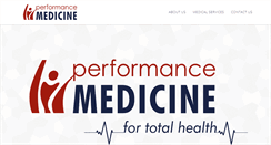 Desktop Screenshot of performancemedicine.net